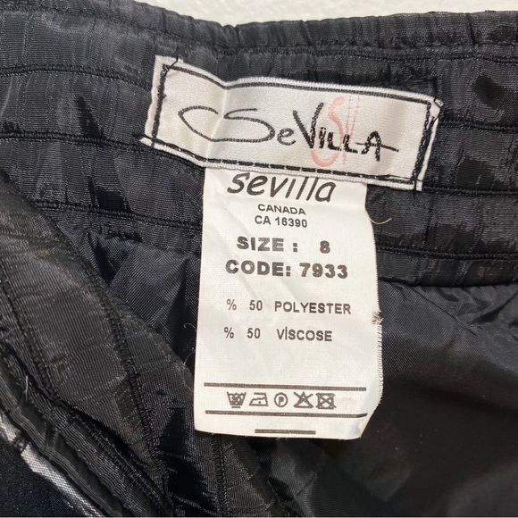 SeVilla Canada Black Gray Goth Punk Pleated Skirt 8 - Picture 2 of 7